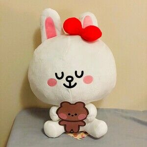 NWT LINE FRIENDS Cony hugging Brown 17” plushie